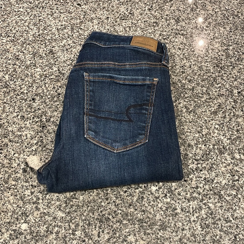Dark Blue High Rise American Eagle Jeans
